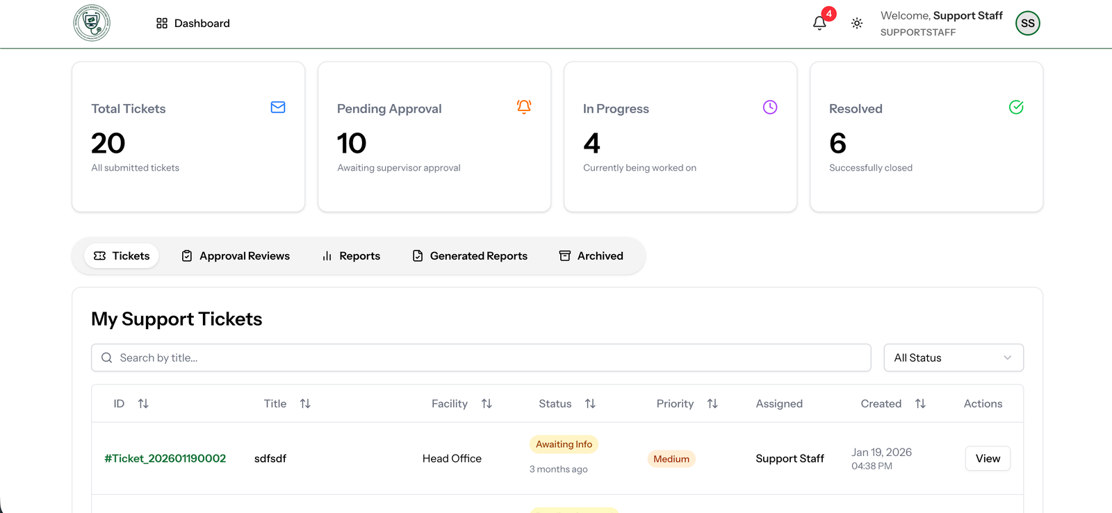 Technical Assistance Request System proof