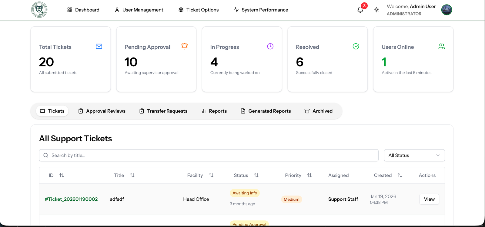 Technical Assistance Request System proof
